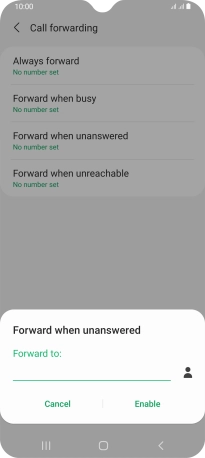 Key in +447836121121 and press Enable.