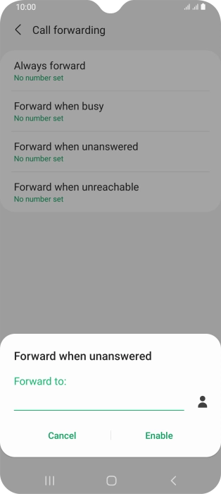 Key in +447836121121 and press Enable.