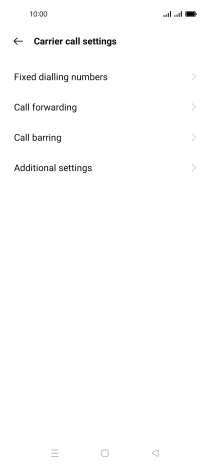 Press Fixed dialling numbers. Press Fixed dialling numbers.