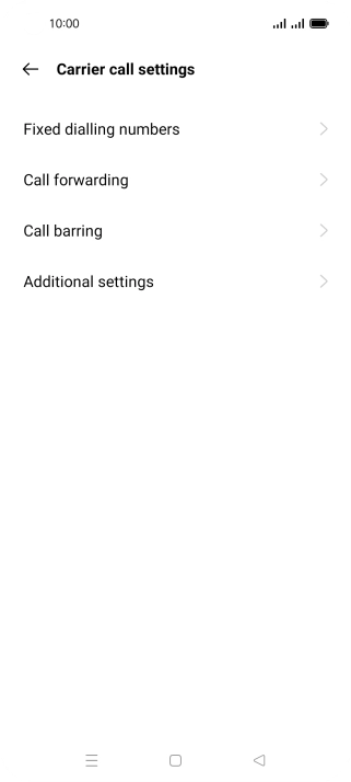 Press Fixed dialling numbers. Press Fixed dialling numbers.