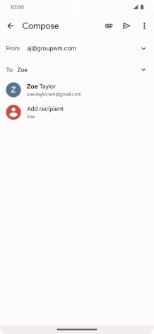 Press the required contact. Press the required contact.