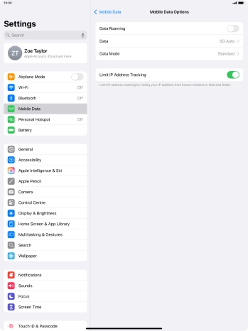 Press Data Mode.