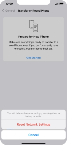 Press Reset Network Settings. Press Reset Network Settings.
