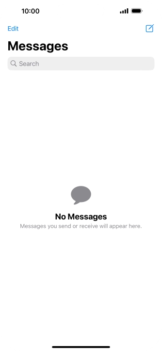 Press the new message icon. Press the new message icon.