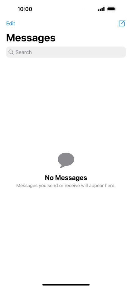 Press the new message icon. Press the new message icon.