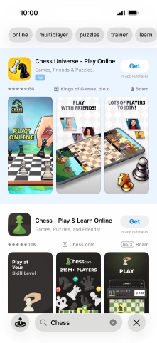 Press the required app. Press the required app.