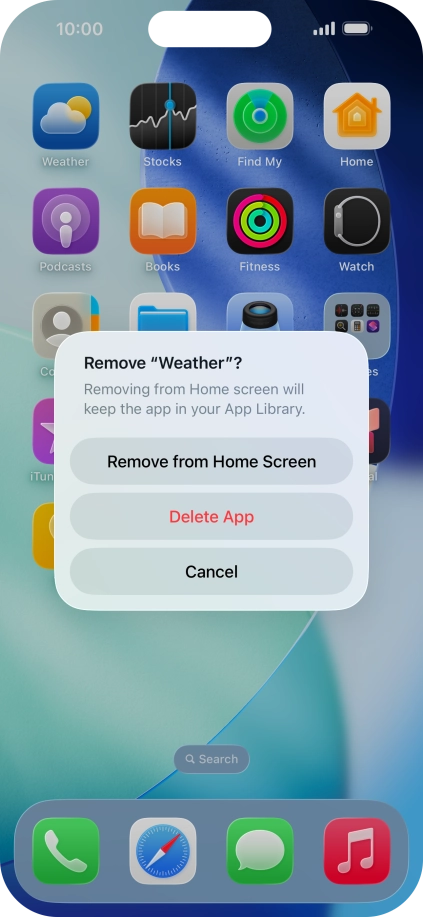 Press Delete App.