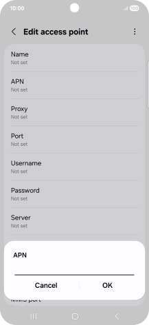 Key in wap.vodafone.co.uk and press OK. Key in wap.vodafone.co.uk and press OK.