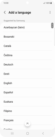 Press the required language. Press the required language.