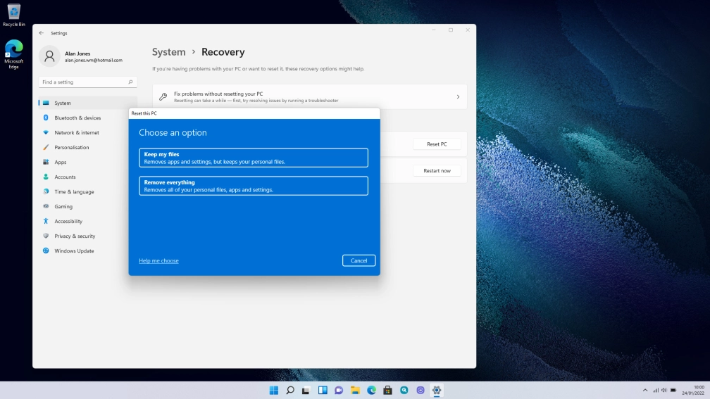 Click Remove everything. Click Remove everything.