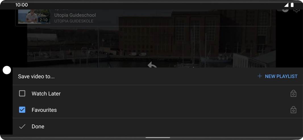 Press the required playlist. Press the required playlist.