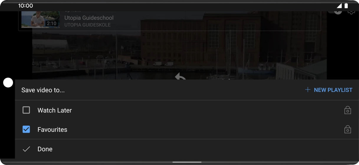Press the required playlist. Press the required playlist.