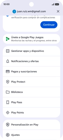 Pulsa Gestionar apps y dispositivo.
