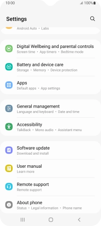 Press Battery and device care. Press Battery and device care.
