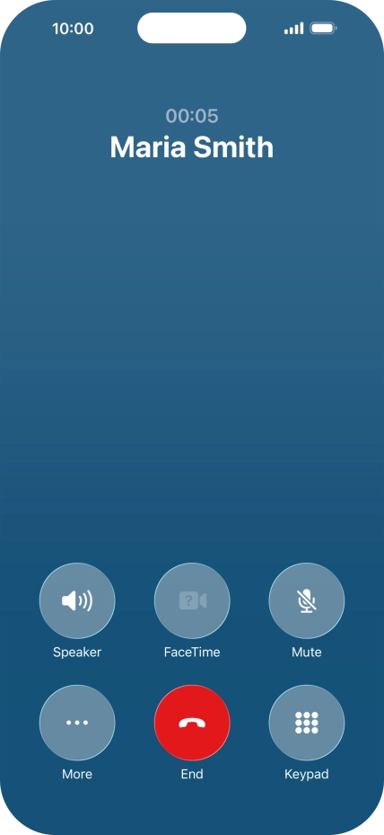 Press More during an ongoing call. Press More during an ongoing call.