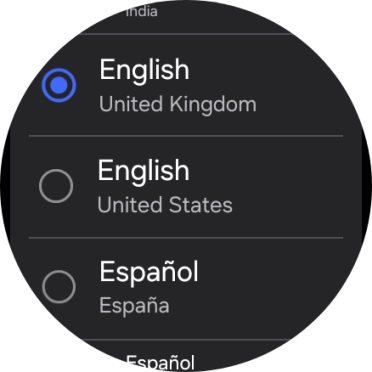 Press the required language. Press the required language.