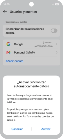 Si activas la función, pulsa Activar. Si activas la función, pulsa Activar.