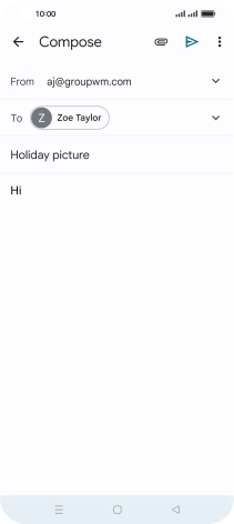 Write the required text and press the send icon.