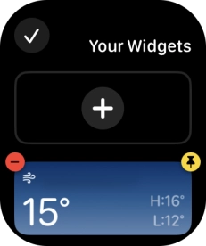 Press the unpin widget icon on the required widget to unpin it from the top of the stack. Press the unpin widget icon on the required widget to unpin it from the top of the stack.