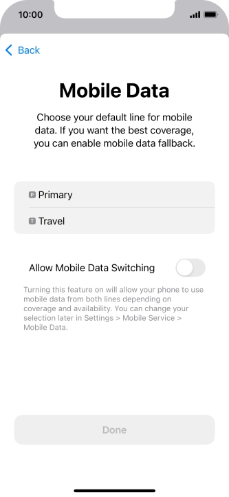 Press the required price plan. Press the required price plan.