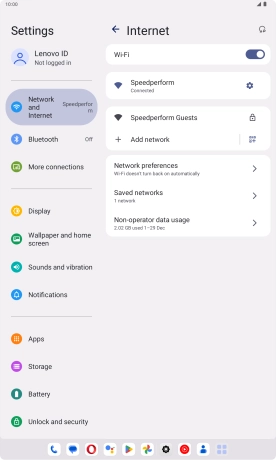 Press the settings icon next to the Wi-Fi network you're connected to.