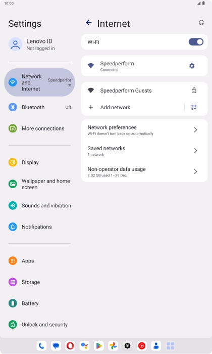 Press the settings icon next to the Wi-Fi network you're connected to.