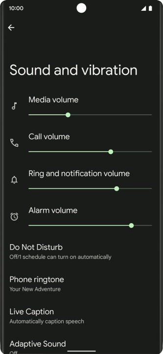 Press Phone ringtone. Press Phone ringtone.