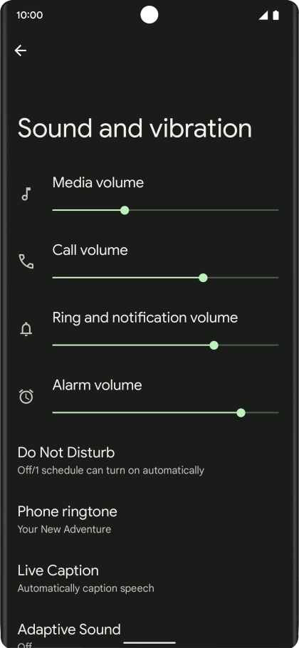 Press Phone ringtone. Press Phone ringtone.