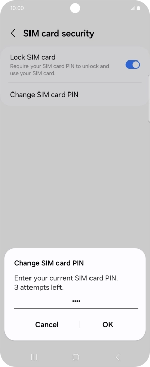 Key in your current PIN and press OK.