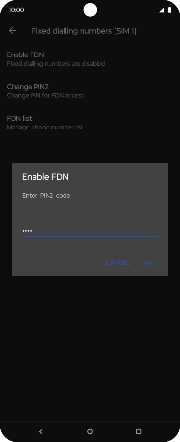 Key in your PIN2 and press OK. The default PIN2 is 1111. Key in your PIN2 and press OK. The default PIN2 is 1111.