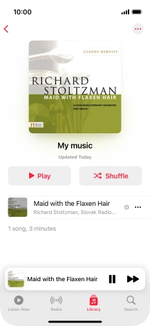 Press the song title. Press the song title.