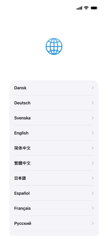 Press the required language. Press the required language.