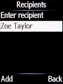 Select the required contact.