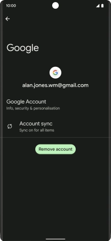Press Account sync.