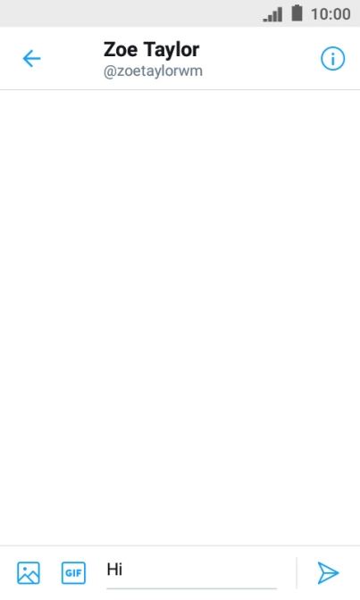 Write the required message and press the send icon. Write the required message and press the send icon.
