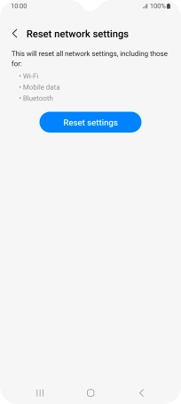 Press Reset settings. Press Reset settings.