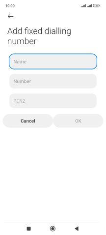Press Name and key in the required name.