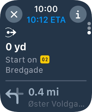 Press the end icon.