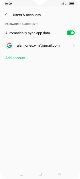 Press Add account.