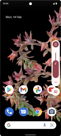 Press the sound mode icon the necessary number of times to turn vibration on or off.