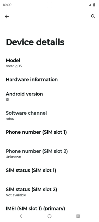 Your phone's software version is displayed below Android version. Your phone's software version is displayed below Android version.