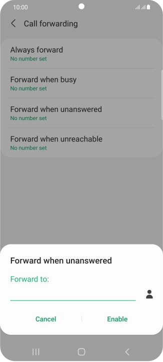 Key in +447836121121 and press Enable.