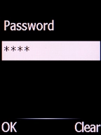 Key in your barring password and press the Left selection key. The default barring password is 1919. Key in your barring password and press the Left selection key. The default barring password is 1919.