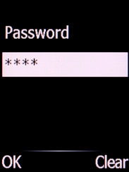 Key in your barring password and press the Left selection key. The default barring password is 1919. Key in your barring password and press the Left selection key. The default barring password is 1919.