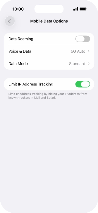 Press Data Mode.