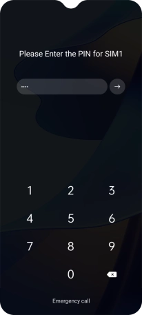 If you're asked to key in your PIN, do so and press arrow right.