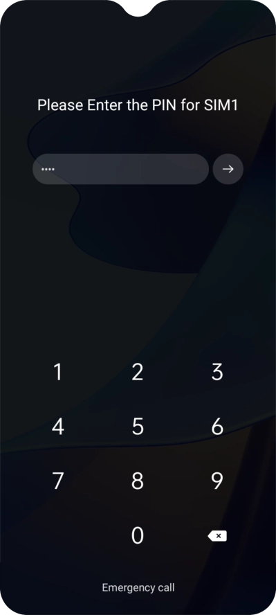 If you're asked to key in your PIN, do so and press arrow right.