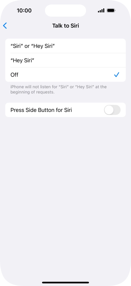 Press the indicator next to 