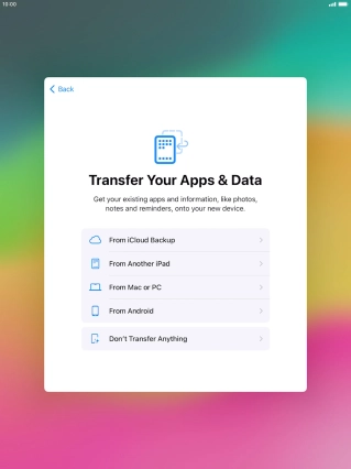 Press Don't Transfer Anything and follow the instructions on the screen to finish the activation.