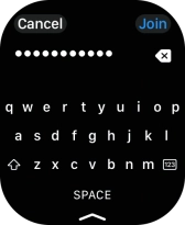 Key in the password for the Wi-Fi network and press Join. Key in the password for the Wi-Fi network and press Join.